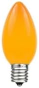 Novelty Lights 500 Case C7 Outdoor Ceramic Christmas Replacement Bulbs, Orange, C7/E12 Candelabra Base, 5 Watt