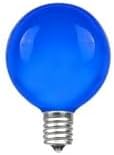 Novelty Lights 25 Pack G40 Blue Outdoor Globe Bulbs, Light Bulbs Glass Incandescent Bulbs with 3000 Hour Lifespan, Globe String Lights Replacement Bulbs