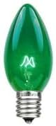 Novelty Lights 500 Case C7 Outdoor Christmas Replacement Bulbs, Green, C7/E12 Candelabra Base, 5 Watt, 500 Bulbs