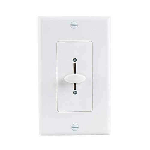 0-10V LED Dimmer - Vertical Slider Wall Mount Control White