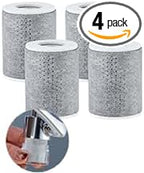 CECEFIN Carbon-Fiber Faucet Extender Aerator-Water-Filter - 4pcs 1um Micro-Porous Chlorine Purifier, High Density Sediment Filtration, 1"(D)*1.47"(H) Filtered Cartridge for CECEFIN Swivel Aerator