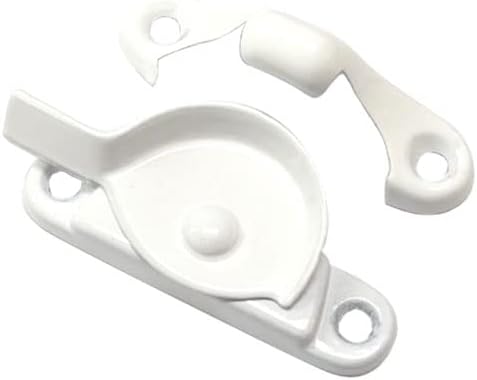 QCAA Zinc Die Cast Window Sash Lock, 2-7/16", White, 24 Pack, Made in Taiwan