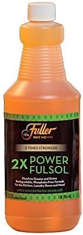 Fuller Brush 2X Power Fulsol Degreaser - Powerful Multi-Surface Degreaser Concentrate - All Purpose Oil, Grease & Grime Cleaner For Bike, Automotive, Grill, Bathroom & Kitchen