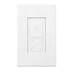 Maxxima 3-Way/Single Pole Digital Dimmer Wall Light Switch - Featuring Brightness Indicator Lights, 600 Watt, LED Compatible, Decorative Screwless White Wall Plate Cover Included