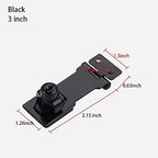 2 Packs Keyed Hasp Locks Twist Knob Keyed Locking Hasp for Small Doors, Cabinets and More,Stainless Steel Steel, Hasp Lock Catch Latch Safety Lock Door Lock with Keys (3inch, Bliack)