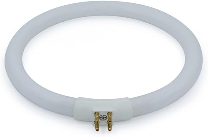 Technical Precision T4 Type 12 Watts Fluorescent Round Tube Bulb Replacement for VTLAMP10 Desk Lamps 5.4 Inch OD Circular Tube Light G10q-4 4-Pin Square Base - 6400K Light - 1 Pack