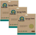 If You Care Sponge Cloths – 5 Count – 100% Natural Cleaning Rags for Kitchen, Bathroom, Home Countertop Surfaces – Absorbent, Reusable, Machine Washable, Compostable (Pack of 3)