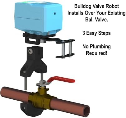 EVC200-HCSML The Bulldog Valve Robot, Z-Wave Water Valve, Smart Home Controller Required, Easy to Install and No Plumbing Required, Valves up to 1.5"