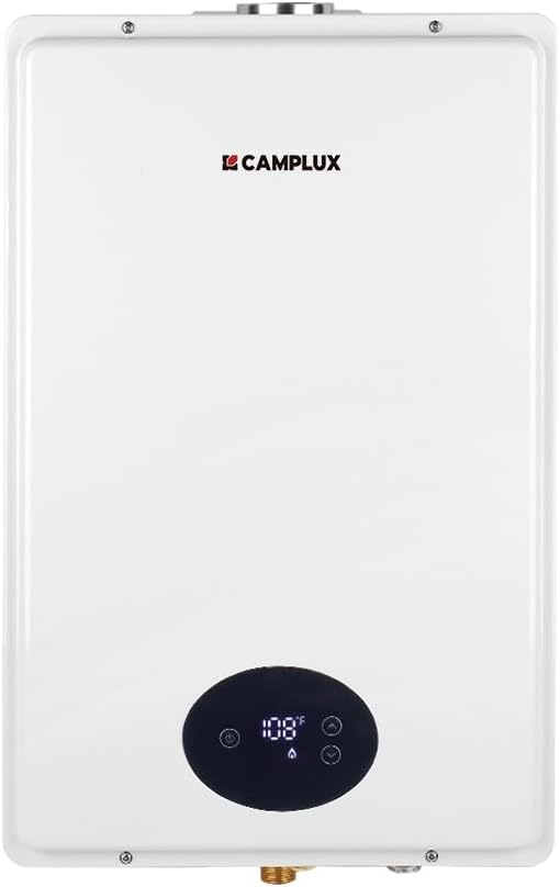 CAMPLUX Climatech 5 150,000 BTU Tankless Water Heater Gas Indoor, 5.28 GPM On Demand Instant Hot Water Heater Natural Gas for Whole House, for 3-5 Persons Family, Indoor Installation, CA528, CSA
