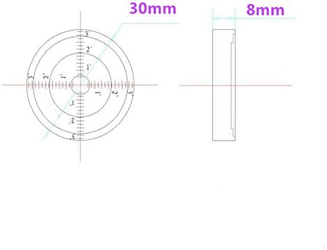 High Precision Horizontal Bubble Cardan Level Horizontal Bead Leveler Round Bubble Spirit Level Diameter 30mm (Green) (30X8mm（With no magnetic）)