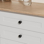 10 Pack Black Cabinet Knobs Round Drawer Knobs for Kitchen Bathroom Black Cabinet Hardware for Dresser Drawers,Aluminum Alloy