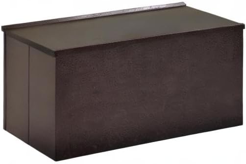 Dalmbox Wall-Mount Mailbox Large Mailbox for Post Rust-Proof Galvanized Steel Box for Outside or Townhouse Horizontal Style, Bronze, 15.7” x 4.3” x 9.4”