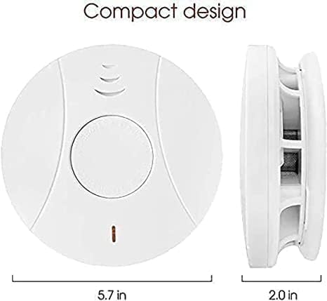 4 Pack Photoelectric Smoke and Carbon Monoxide Detector, Smoke Alarm Sealed-in 10 Year Lithium Battery-Operated (White)