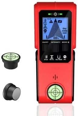 Stud Finder Wall Scanner, 5 in 1 Multi-functional Stud Locator with Microprocessor Chip and HD LCD Display for Center and Edge of Wood, AC Wire, Metal and Studs Detection