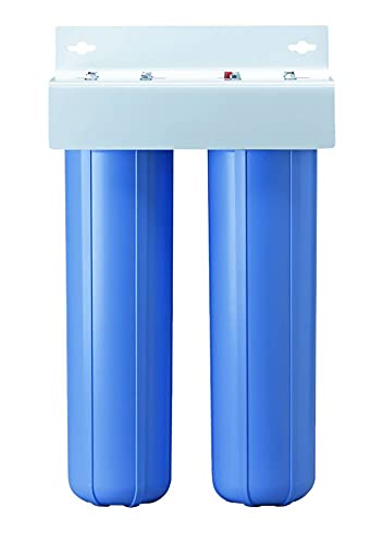 Pentair Pentek BBFS-22 Big Blue Two-Housing Filtration System, 1" NPT #20 High Capacity Water Filter Housing, Holds 20" x 4.5" Filter Cartridges