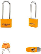 Covered Aluminum Key Lock, Extra Long Shackle Pad Lock with Same Key for Sheds, Storage Unit, School Gym Locker, Toolbox, 12 Pack