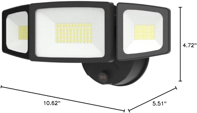 Olafus 60W Flood Lights Dusk to Dawn Outdoor Lighting, IP65 Waterproof LED Security Light with Photocell, 6000LM Dusk Dawn Outside Light, 6500K Black Exterior Floodlight for Yard Garden Porch