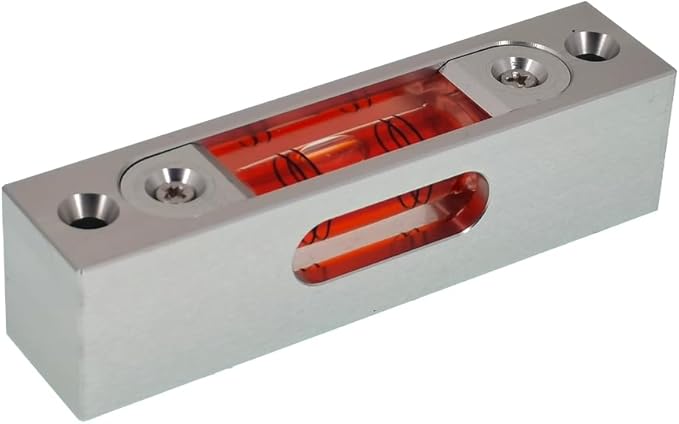 Bar type high-precision level, high-precision aluminum alloy metal adjustable level, bubble square bar type luminous magnetic multi specification ruler (66x15x17mm)