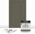 ALL-IN-ONE Paint, Durable cabinet and furniture paint. Built in primer and top coat, no sanding needed. Includes our 30 featured color card - Moss, 8oz Sample