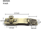 2 Packs Keyed Hasp Locks Twist Knob Keyed Locking Hasp for Small Doors, Cabinets and More,Stainless Steel Steel, Hasp Lock Catch Latch Safety Lock Door Lock with Keys (4inch, Bronze)