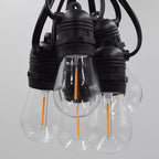 Hometown Evolution, Inc. E26 Commercial String Lights with 16 Gauge Wire (S14 LED Plastic, 24 Foot 12 Socket)