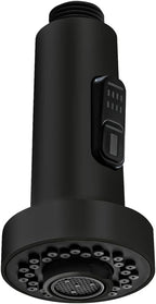 Kitchen Faucet Sprayer Head Replacement Parts,Pull Out Down Kitchen Sink Faucet Nozzle Spout Head 2 Functions,Matte Black