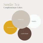 Country Chic All-in-One Chalk Paint for Furniture, Cabinets, Home Decor, Eco-Friendly, Matte Finish, Built-In Primer & Top Coat for Wood, Metal - No Wax Needed (Sunday Tea (Warm Grey), Sample (4 oz)) -