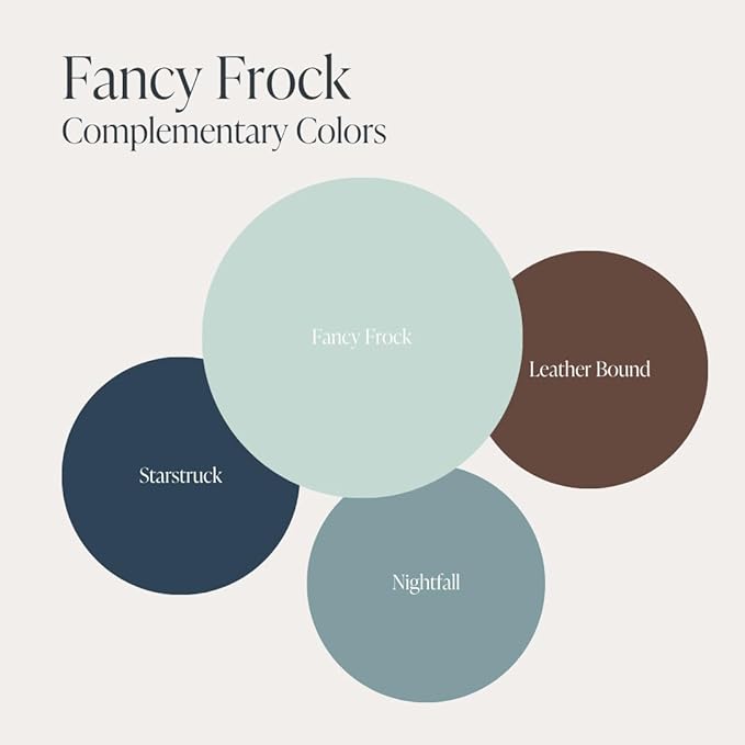 Country Chic All-in-One Chalk Paint for Furniture, Cabinets, Home Decor, Eco-Friendly, Matte Finish, Built-In Primer & Top Coat for Wood, Metal - Fancy Frock (Light Blue) - 8 oz (237 ml)