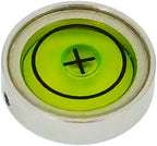 Mini Metal universal horizontal bubble water level level balance bubble level round 14.5x3.8mm (Silver Green）
