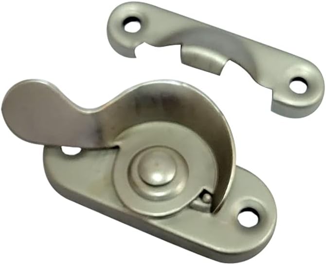 QCAA Steel Window Sash Lock, CTC 2", Satin Nickel, 24 Pack, Made in Taiwan