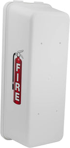 Fire Extinguisher Cabinet Fire Extinguisher Box Outdoor Fire Cabinet Mounted Fire Extinguisher Cabinet Fire Extinguisher Cover (White with Pull-Panel, Rx350, Plastic, 10 Pounds, 4, AKA1)