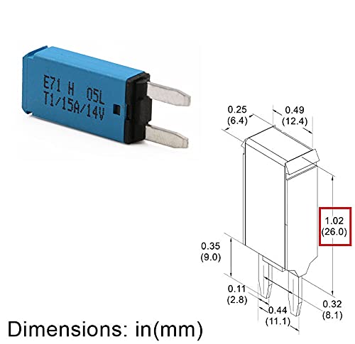 15A 12V ATM Low Profile Mini Fuse Circuit Breaker Auto Reset E71 - UL Certified 15 Amp Self Resetting Blade Fuses 12 Volt DC for Car RV Automotive Truck Boat Solar - Pack of 3