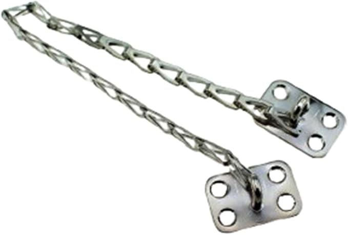 Furniture Chain Hardware 30.48 cm Solid Polished Brass Beam Chain Door Window Safety Lock Fall Protection Chain Used to Restrict Windows Box Lids Cabinets Door Openings Range Silver