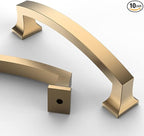 Asidrama 10 Pack 3.75 Inch(96mm) Champagne Bronze Kitchen Cabinet Handles, Cabinet Pulls Kitchen Cabinet Hardware for Cupboard Drawer Pulls