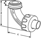 Sealproof 1/2-Inch 10 Pack Non-metallic Liquid-Tight 90-Degree Conduit Connector Fitting, 1/2" Dia 10-Pack