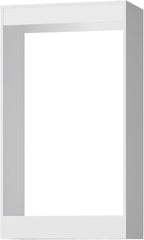 ROOMTEC 25.5" Double Hanging Closet Unit, Modular Closet System with Hanging Rod, Wardrobe Organizer for Bedroom or Walk-in Closet, Wall Mounted, Customizable Clothes Storage Unit, White