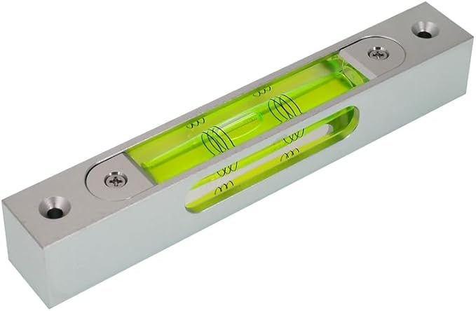 High precision aluminum alloy metal adjustable level bubble small square bar luminous magnetic length 150 hole pitch 130MM
