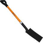 Ashman Spade Shovel (2 Pack) – 41 Inches Long D Handle Grip – The Single Shovel Weighs 2.2 Pounds and has a Durable Handle – Premium Quality Multipurpose Orange Spade Shovel with Strong Build.