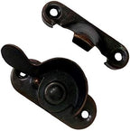 QCAA Steel Window Sash Lock, CTC 2", Antique Copper, 2 Pack