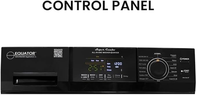 Pemberly Row All-in-One Washer Dryer VENTED-DRY FASTER than Condense 15lb 110V