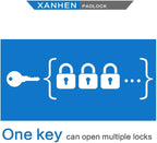 Laminated Steel Keyed Padlocks, 12 Pack, Blue, Keyed Alike, Long Shackle, 1-9/16" (40mm), For Hasp Latch, Sheds, Fences, Storage Locker, School, Gym