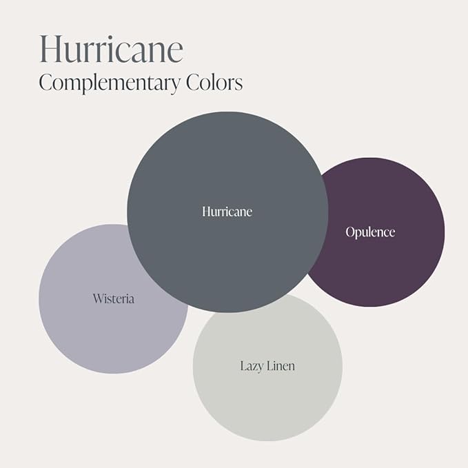 Country Chic All-in-One Chalk Paint for Furniture, Cabinets, Home Decor, Eco-Friendly, Matte Finish, Built-In Primer & Top Coat for Wood, Metal - Hurricane (Cool Grey) - Pint 16 oz (475 ml)