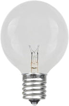 Novelty Lights 5 Pack G50 Outdoor Patio Globe Replacement Bulbs, Clear, E17/C9 Intermediate Base, 7 Watt