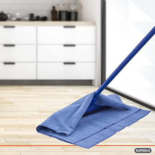 Superio Microfiber Squeegee Mopping Towel Extra Large Miracle Cloth 20 x 30 Streak Free Microfiber Floor Cloth-Rag for Cleaning House, Kitchen, Bathroom-Scratch Free- 2 Pack