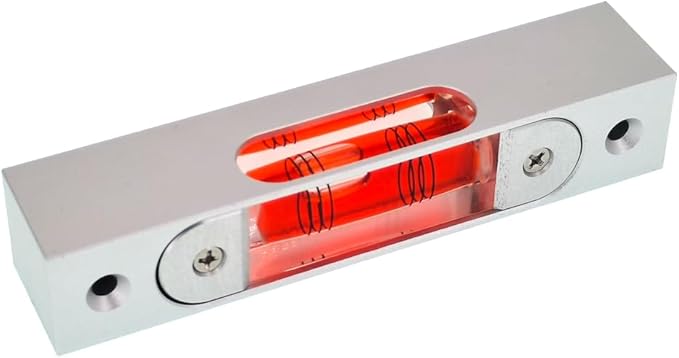 Bar type high-precision level, high-precision aluminum alloy metal adjustable level, bubble square bar type luminous magnetic multi specification ruler (120x22x25mm)