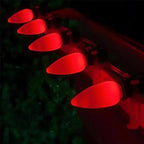 25 Pack C9 LED Replacement Christmas Light Bulbs, E17 Base Led Bulb Outdoor Christmas Lights, Waterproof Commercial Grade Holiday Decoration Replacement Bulbs for String Lights (Red)