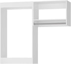 Modular Closet Organizer - 55" White Wood Tower for Walk In Closets, Wall Mounted Wardrobe Organizer Kit