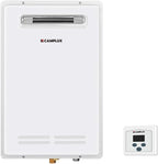 CAMPLUX Climatech 5 150,000 BTU Tankless Water Heater Propane Outdoor, 5.28 GPM On Demand Instant Tankless Hot Water Heater Liquid Propane, Outdoor Installation, White, WA528