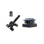 Adjustable Angle Connectors with Satin Black Shoes: 12 Connectors 12 Flat Shoes (for Installing 1/2” Metal Balusters)