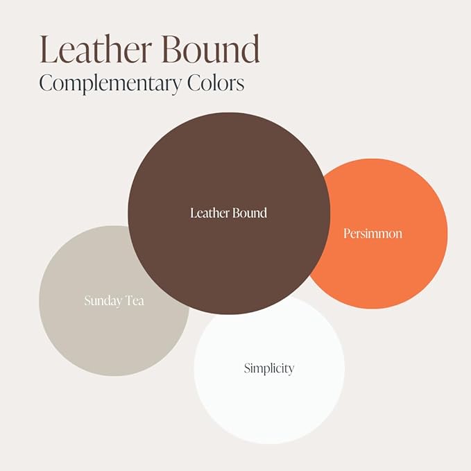 Country Chic All-in-One Chalk Paint for Furniture, Cabinets, Home Decor, Eco-Friendly, Matte Finish, Built-In Primer & Top Coat for Wood, Metal - Leather Bound (Chocolate Brown) - Pint 16 oz (475 ml)